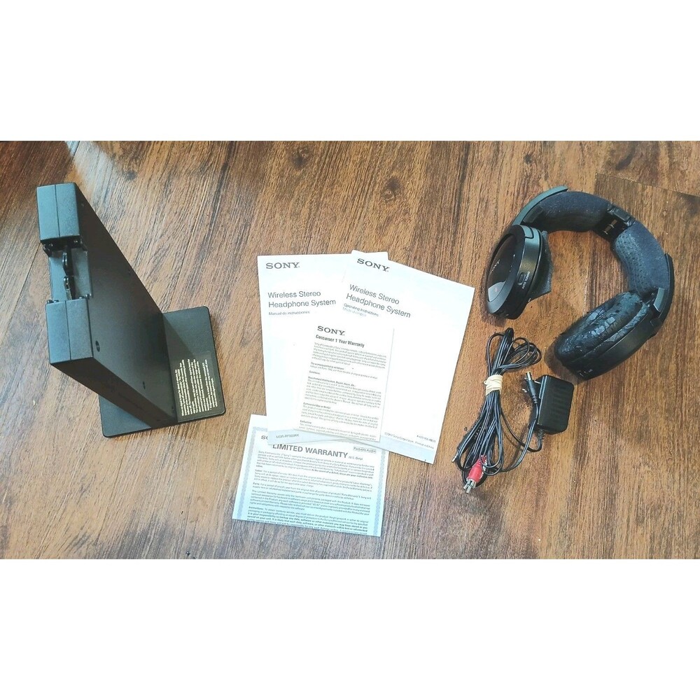 Sony MDR-RF985R Wireless TV Headphones/TMR-RF985R Transmitter (Tested/Parts)